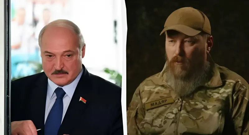 Сравнительное изображение Александра Лукашенко и командующего дронами ВСУ Роберта Мадяра на фоне новостей о 500 целях в Беларуси