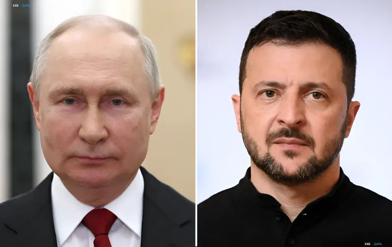 Владимир Путин и Владимир Зеленский на сплит-фото: предложение личной встречи для завершения войны