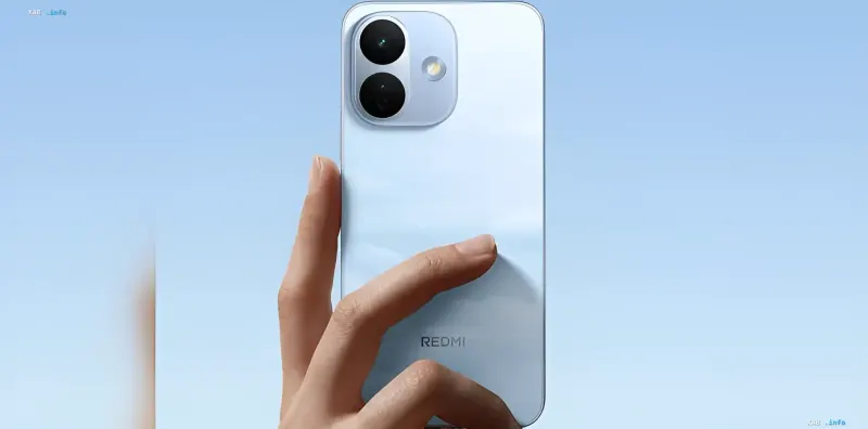 Redmi Note 17 Pro smartphone in blue finish with dual camera and REDMI logo on back panel, showcasing design of device with record 9000 mAh battery and IP69K protection