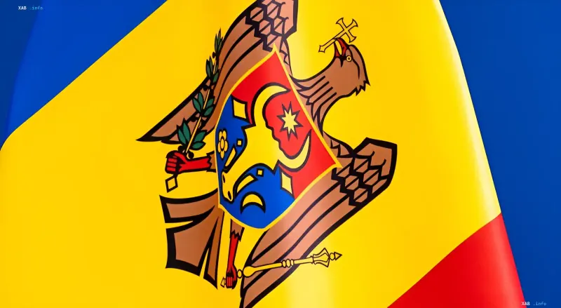 Прапор Молдови з гербом — символ країни в контексті гібридної війни за розуми у 2026 році