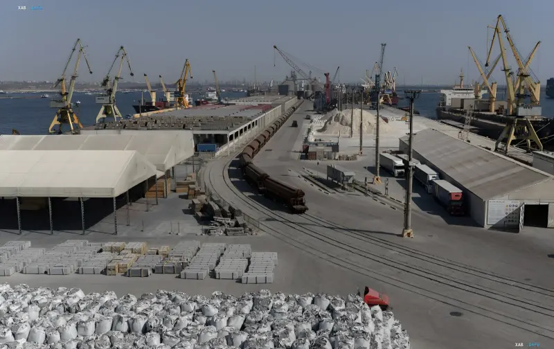 Hafen Constanța: Blick auf Kais, Kräne und Güterzüge im Kontext des Drohnen-Vorfalls vor der Küste Rumäniens