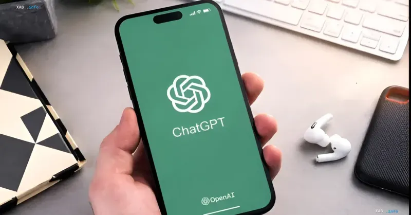 Смартфон с открытым приложением ChatGPT на экране, символизирующий повседневное использование ИИ-ассистента, о котором идет речь в статье о вредных привычках при работе с ChatGPT