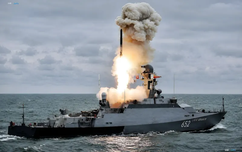 Запуск ракеты с военного корабля, демонстрирующий технологии ракетных систем в условиях санкций