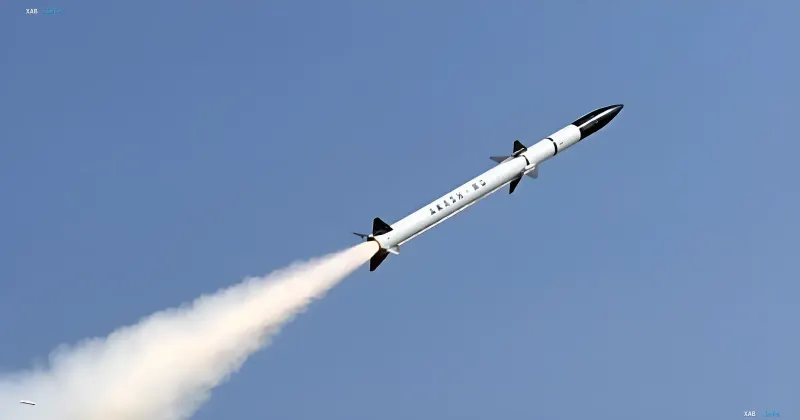 Ракета-носитель Vikram-1 индийской компании Skyroot Aerospace в момент старта на фоне ясного неба