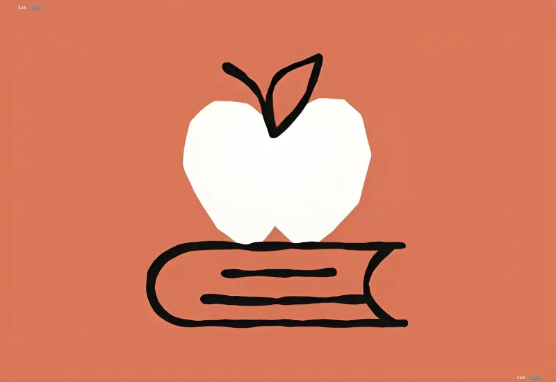 Символическое изображение яблока на книге, иллюстрирующее ограничения Китая на экспорт технологий ИИ и чипов