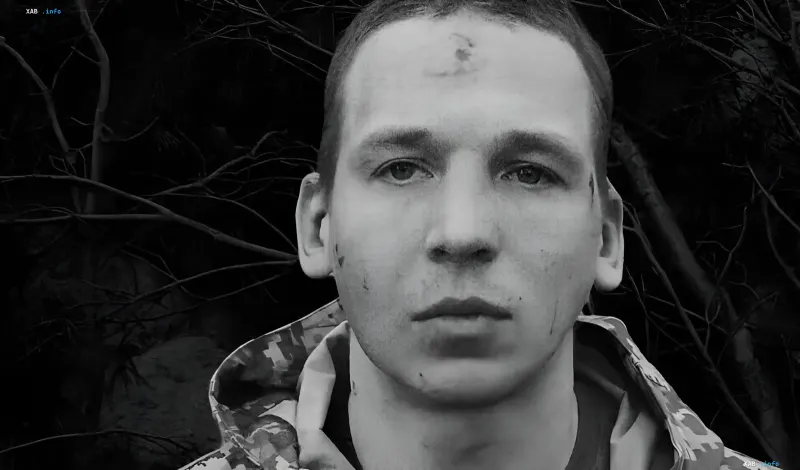 Military serviceman in camouflage uniform with a serious expression, detained after a shooting incident near the CNAP in Oleksandrivka