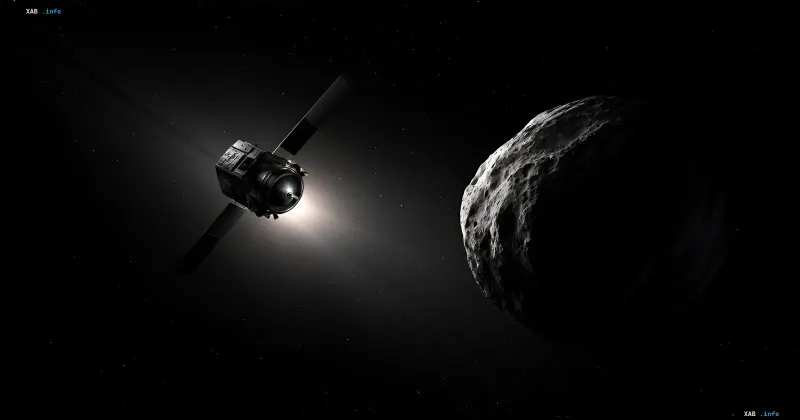 Chinese space probe approaching an asteroid for a deflection mission surpassing DART