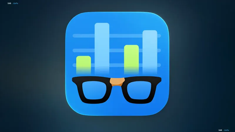 Geekbench-Logo mit Brille und Leistungsgrafik, das den neuen Standard für CPU-Tests und die Verschiebung zu AMD Ryzen als Benchmark symbolisiert
