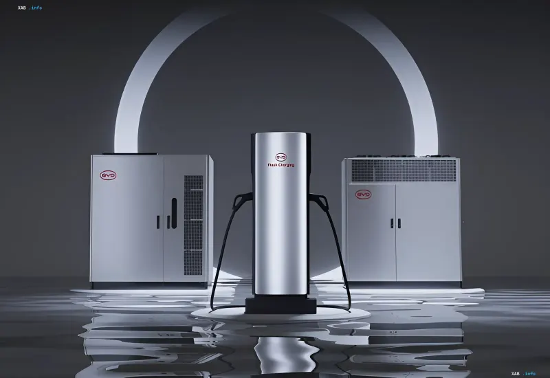 Moderne BYD-Schnellladestation für Elektrofahrzeuge, die eine Ladung bis 70% in weniger als 5 Minuten ermöglicht