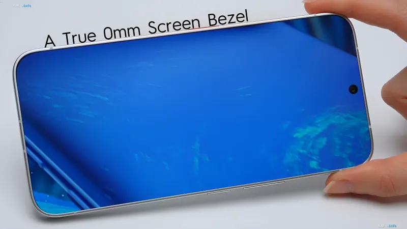 Tecno smartphone concept with zero bezel screen, showcasing innovative design with no visible display borders