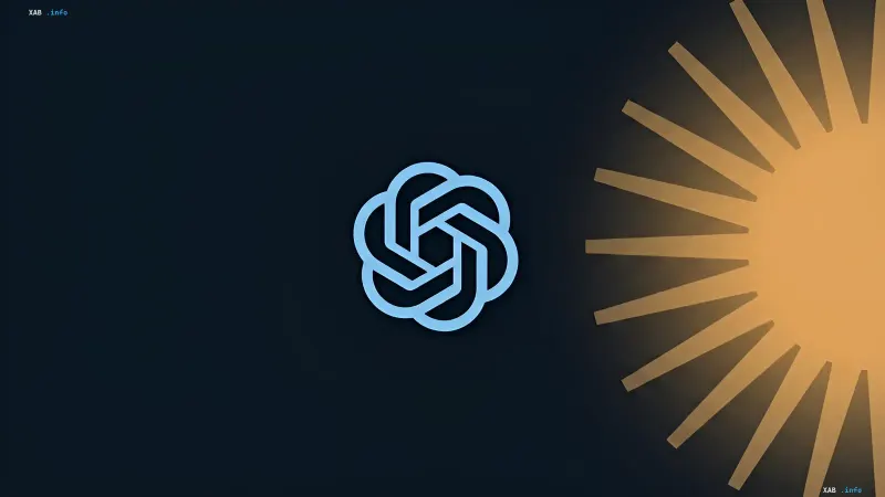 OpenAI logo and stylized sun symbolizing breakthrough in math via AI Astra