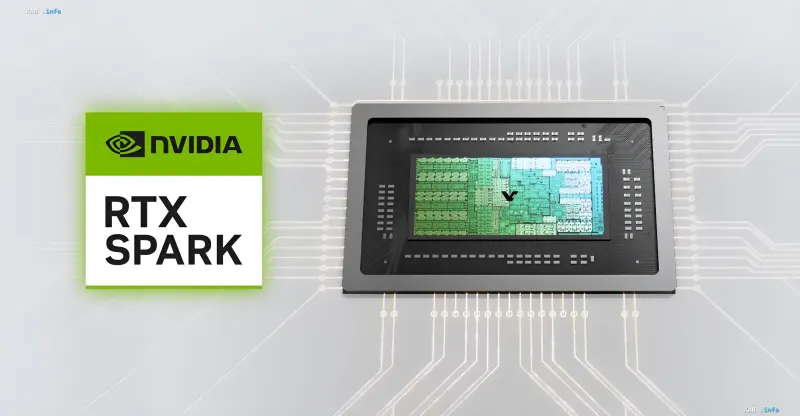 Nvidia RTX Spark N1X-Chip mit Blackwell-Architektur-Logo auf einem Leiterplatten-Hintergrund