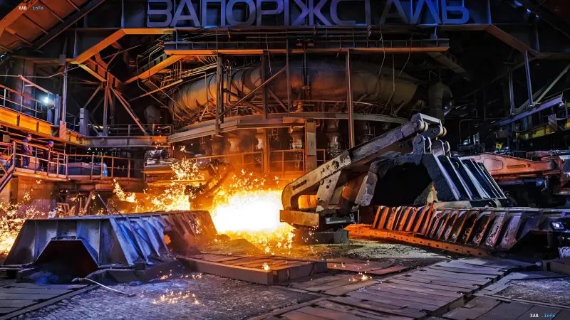 Виробництво на Запоріжсталі: розплавлений метал і іскри в цеху