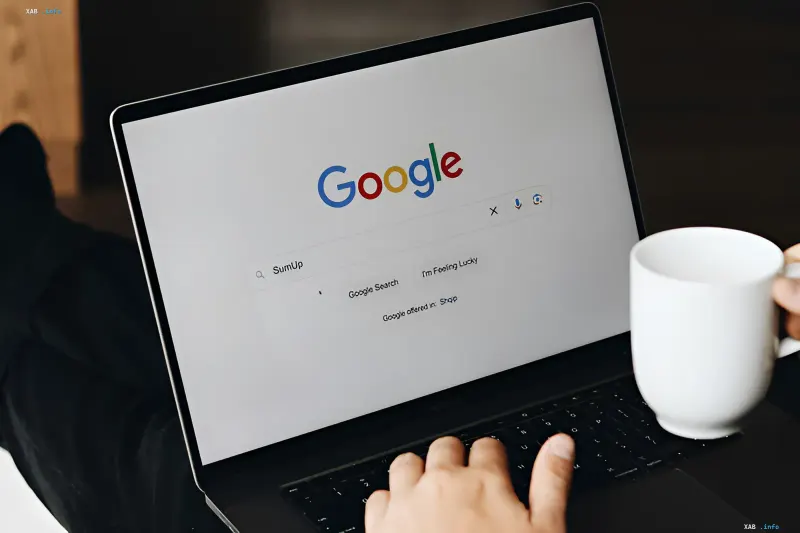 User types into Google search bar, but the 'Google Search' button is gone — symbolizing AI takeover of the homepage