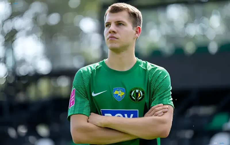 Eduard Sarapiy in Polissya jersey before potential transfer to Sassuolo for 7 million euros