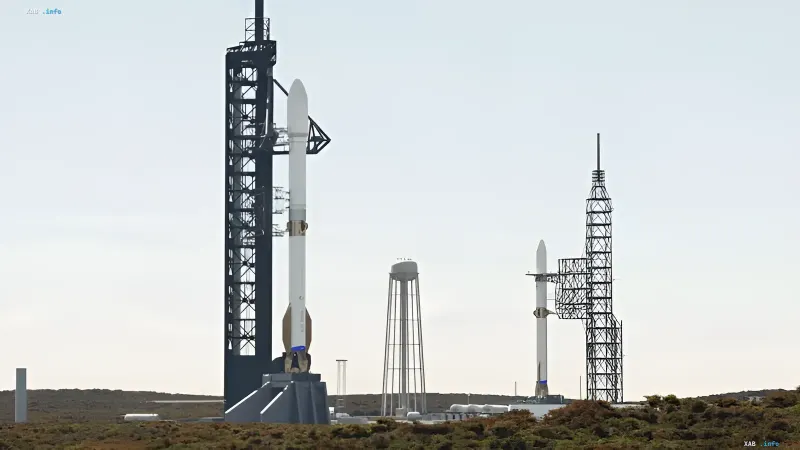 New Glenn rocket on the Blue Origin launch pad, preparation for launch and scaling of production capabilities