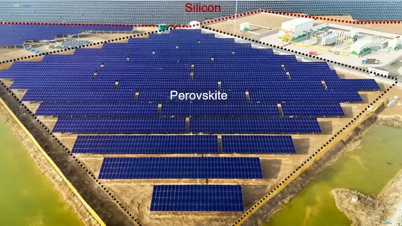 Comparison of perovskite and silicon solar panels at a 1 MW Chinese solar station