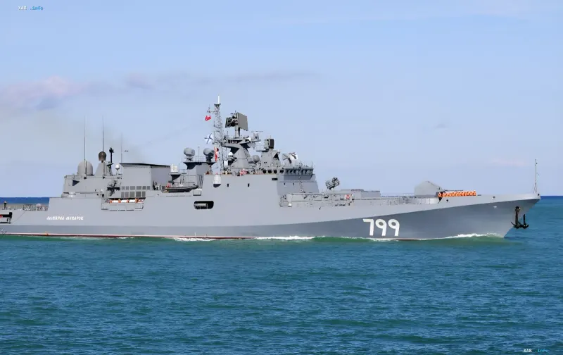 Fregatt „Dubrowizy“ (Rumpf 799) der russischen Schwarzmeerflotte – ein Kalibr-Träger, der bei dem Angriff auf Noworossijsk beschädigt worden sein könnte