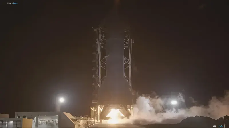 Випробування двигунів Starship Ship 41 SpaceX вночі перед 14-м орбітальним польотом