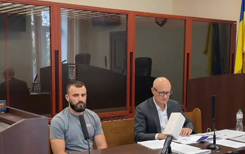 SBU officer in the Pechersk court during the hearing on the shootout with GUR on Shumsky Street