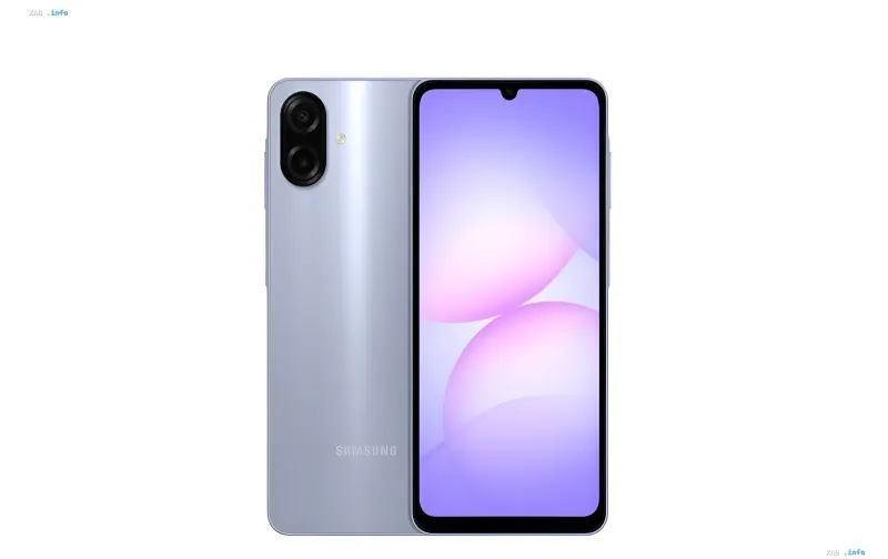 Samsung Galaxy A07s — Budget-Smartphone mit Helio-G99+-Chip und sechs Jahren Updates, Vorder- und Rückansicht