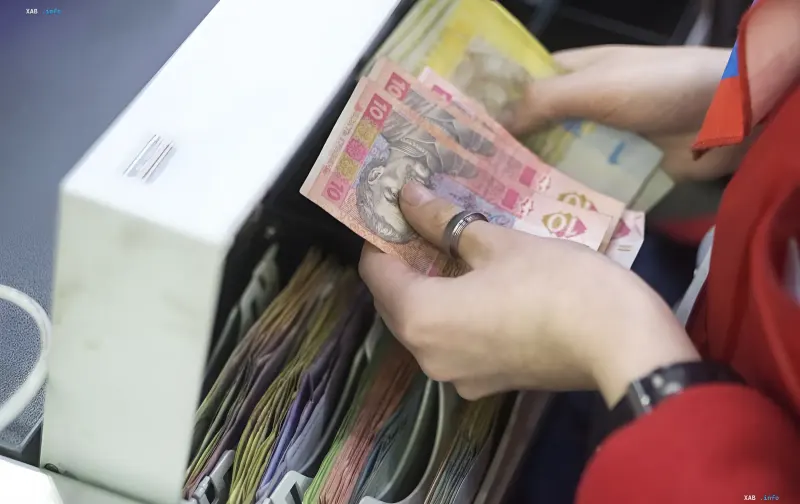 Counting Ukrainian hryvnia banknotes in a cash register: VPO living allowance payments and tightened state control over recipients