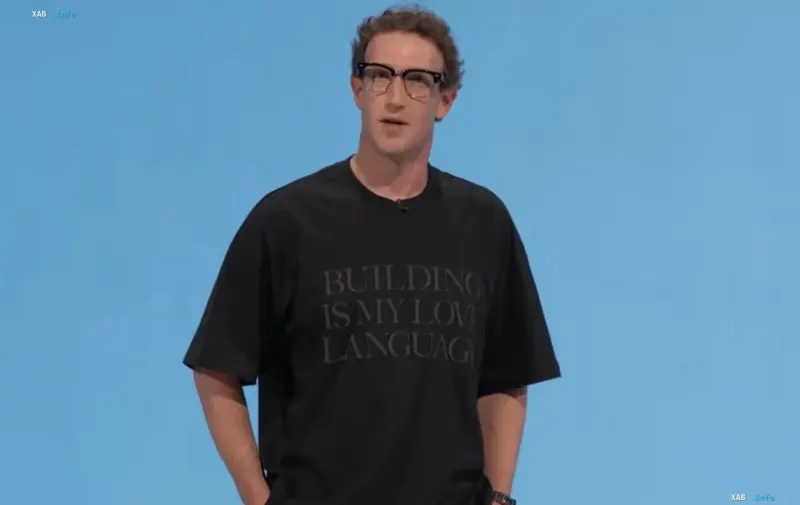 Mark Zuckerberg auf einer Meta-Präsentation stellt Privatsphäre-Updates für Ray-Ban Meta Smart Glasses mit Kamerablokkierung vor