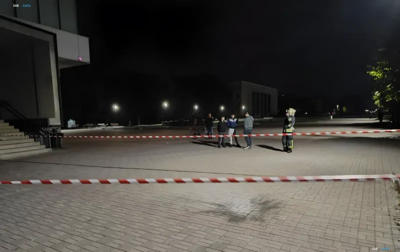 Поліція на місці вибуху гранати в місті Шептицький