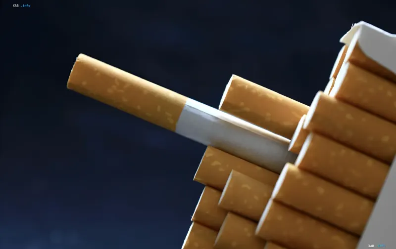 Cigarette packs on a shop counter