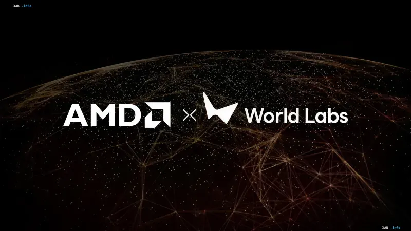 AMD and World Labs logos and corporate setup