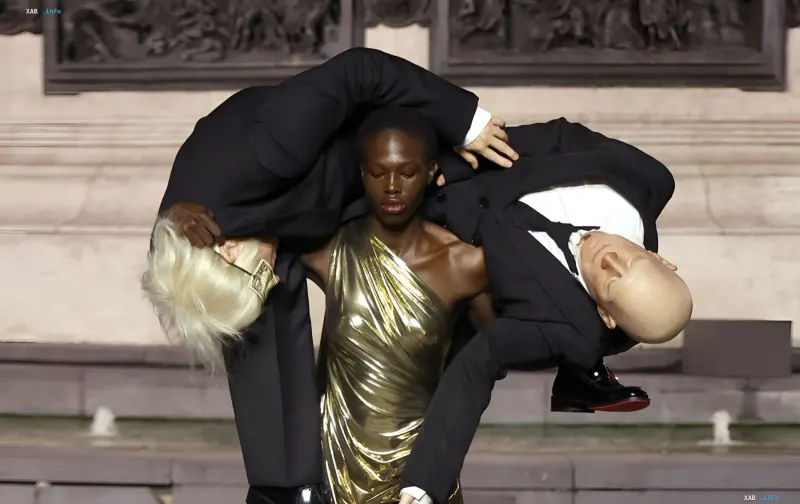 Models at the Matières Fécales fashion show in Paris