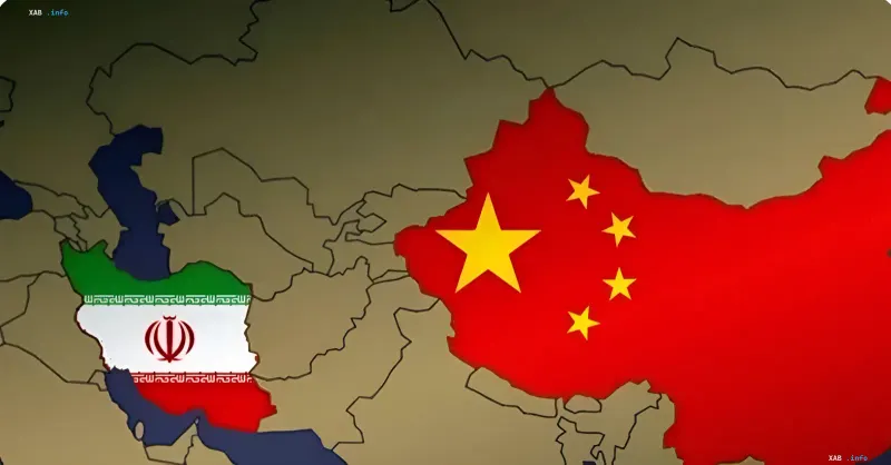 Güterzug auf der Schienenroute China — Iran