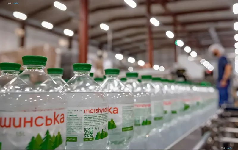 Morshynska Mineralwasserflaschen im IDS Ukraine Werk