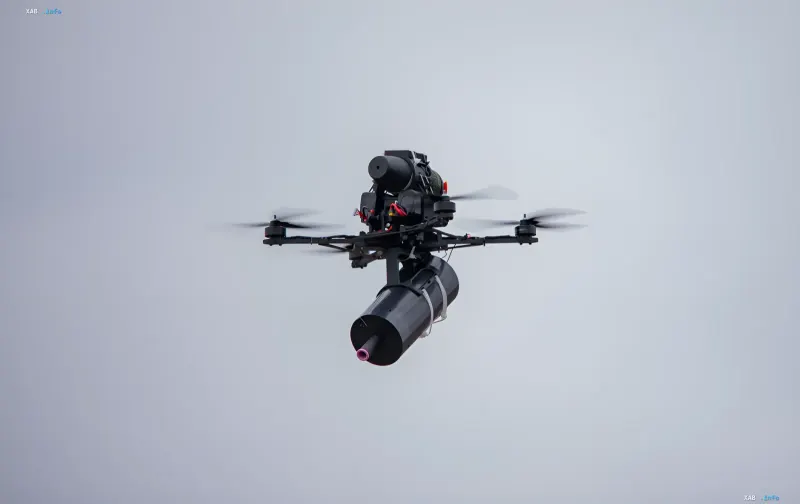 Український перехоплювач FPV-дронів Мангал із сіткою