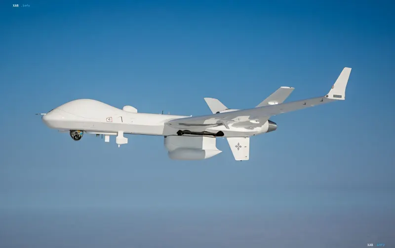Беспилотник MQ-9B в небе над Данией