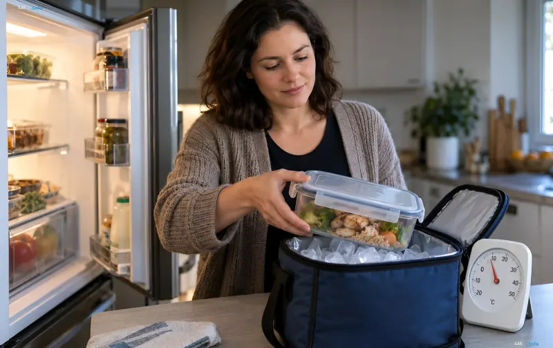 Food inside a refrigerator during a power outage