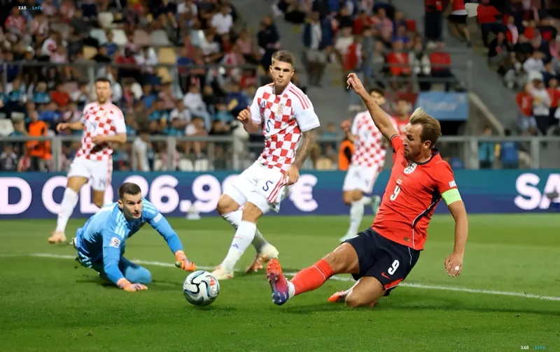 Englische Nationalmannschaft jubelt nach einem Tor in der Nations League
