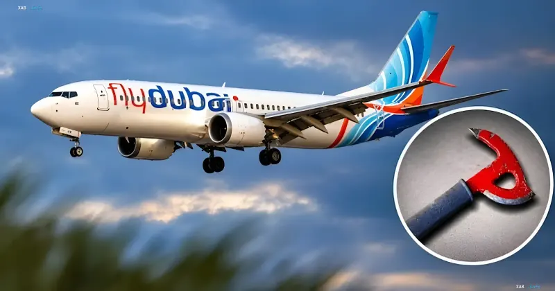 Flydubai airline airplane in flight