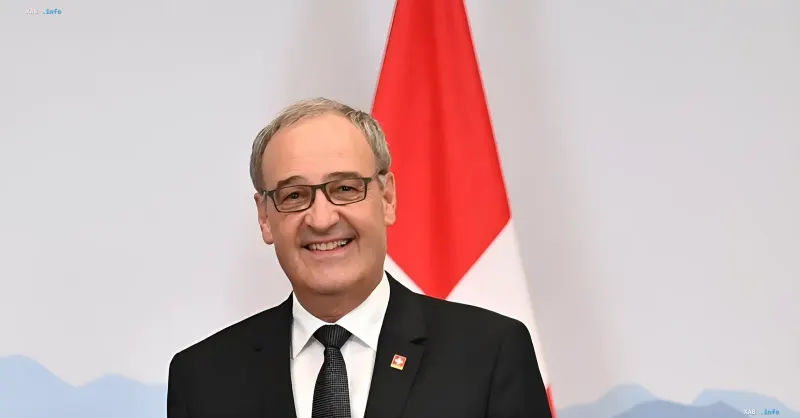 Schweizer Bundespräsident Guy Parmelin bei einer Pressekonferenz in Bern