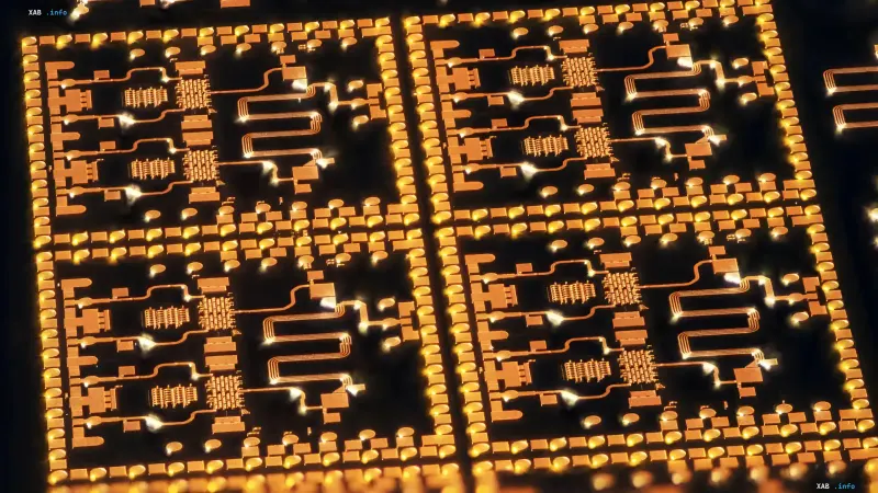 FORTITUDE gallium nitride microchip next to a grain of rice
