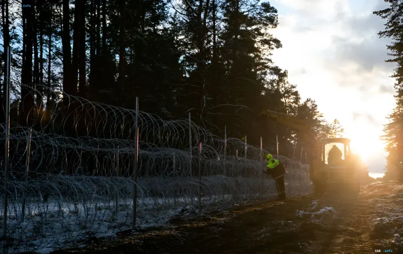 Lettisches Militär an der Grenze zu Belarus