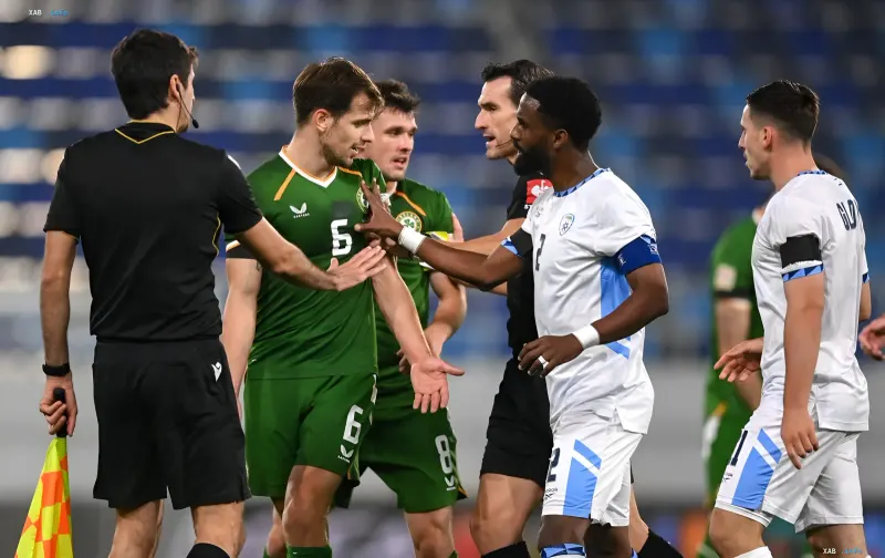 Fußballspiel zwischen den Nationalmannschaften von Irland und Israel