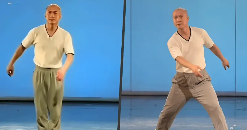 Young people replicating a viral TikTok dance
