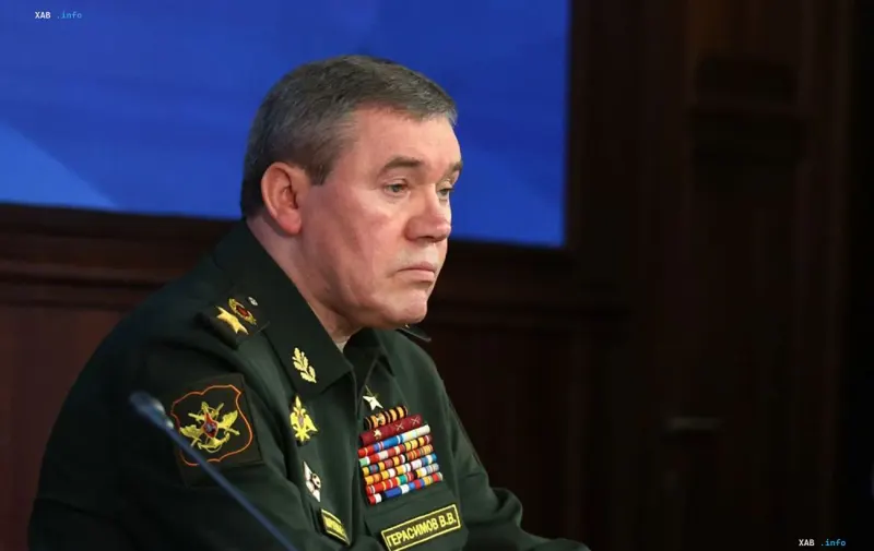 Chief of the General Staff of the Armed Forces of the Russian Federation Valery Gerasimov during an official speech