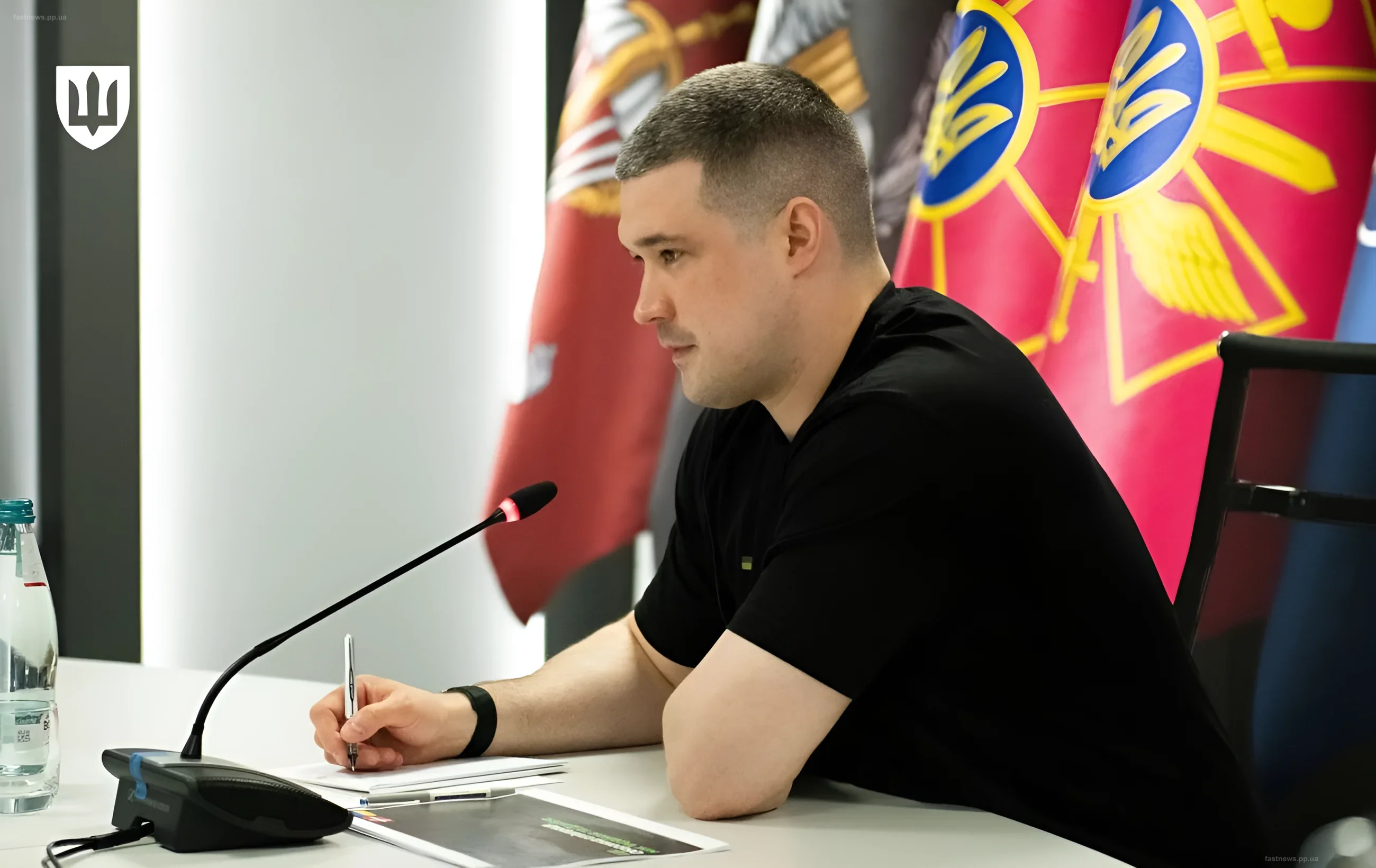 Ukrainian Defense Minister Mykhailo Fedorov at negotiations on defense cooperation and air defense creation
