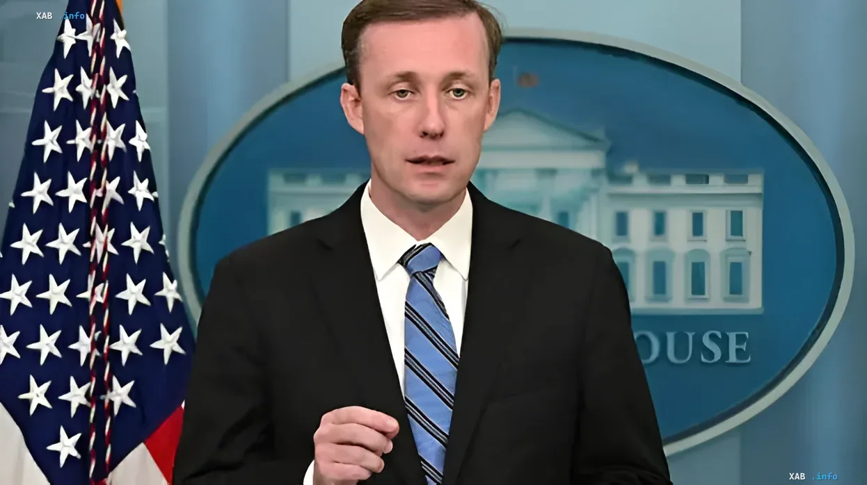 Jake Sullivan at a White House press conference discussing the Iran nuclear deal