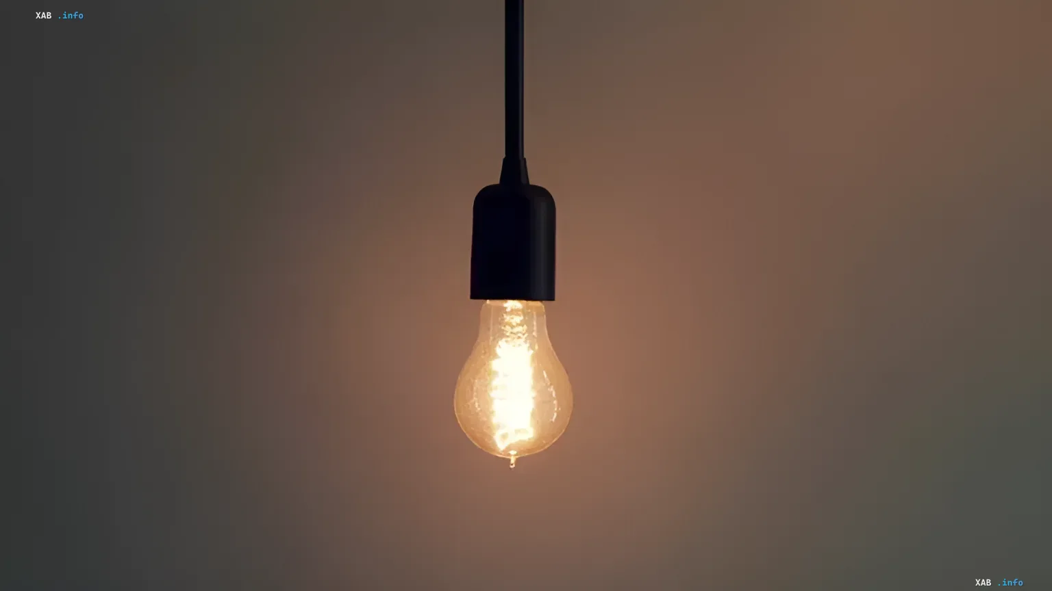 Lit light bulb on black cord symbolizes stable operation of Ukraine's power grid without outages