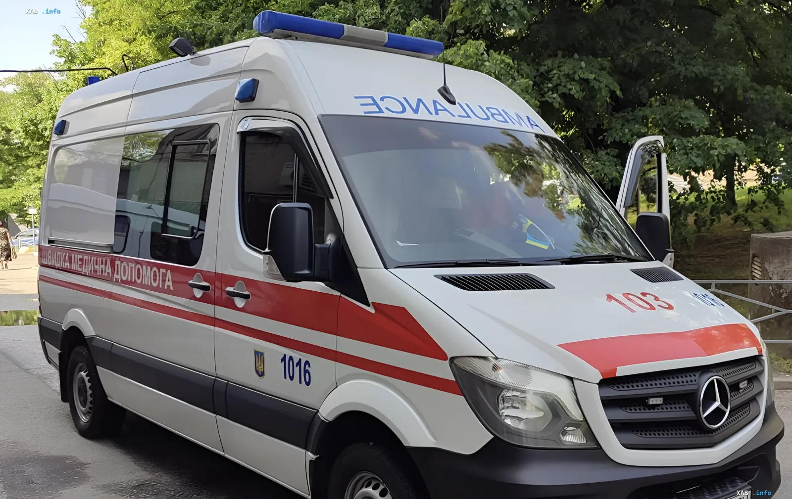 Krankenwagen am Ort des Einsturzes einer Holzbrücke in Bukowina – Kinder bei Exkursion verletzt