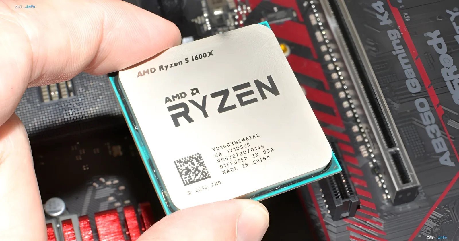 AMD Ryzen 5 1600X processor on a motherboard, symbolizing AMD's growing popularity in the Steam report