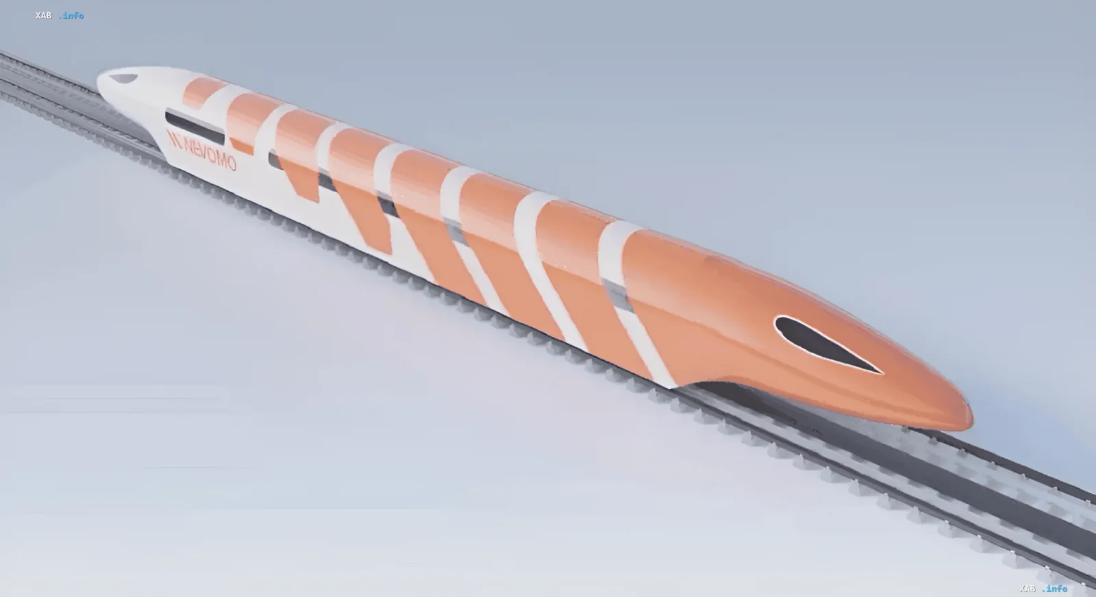 MagRail high-speed train concept on standard rails, showcasing the technology to transform old tracks into future highways
